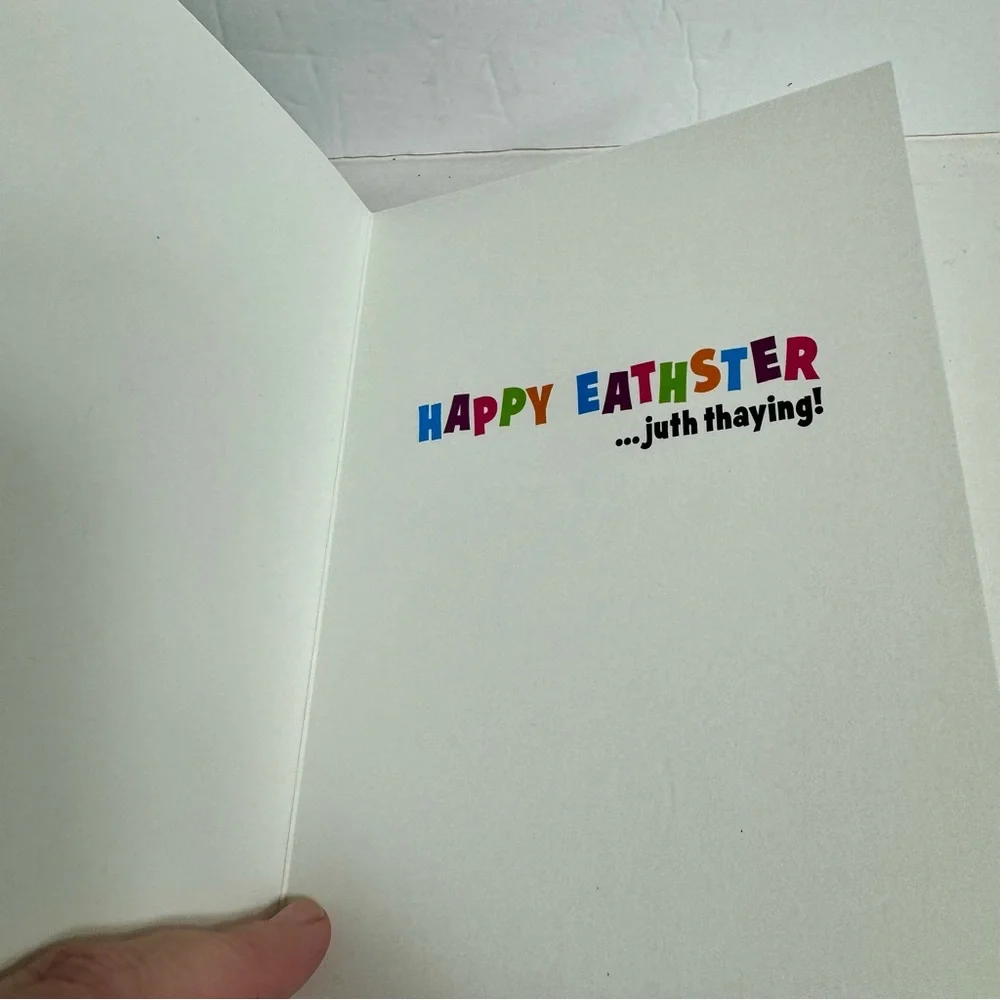 6 Avanti Greeting cards - 6 bull dogs as Easter bunny big teeth Holiday: Easter